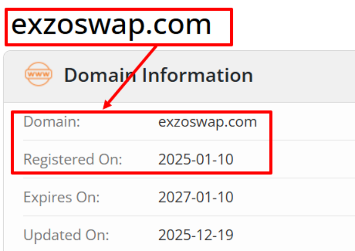ExzoSwap возраст 