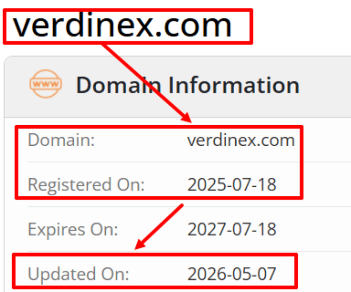 Мошеннический брокер Verdinex (verdinex.com) Отзывы и возврат денег! 6 Verdinex возраст