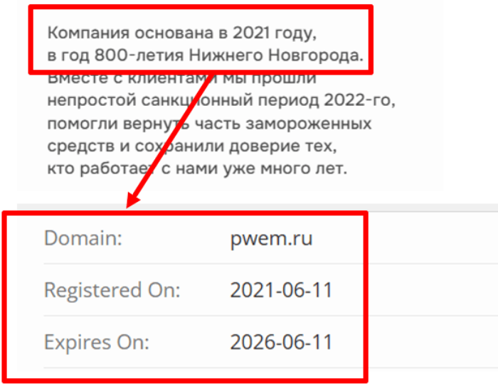 Мошеннический брокер PWeM Invest (pwem.ru) Отзывы и возврат денег! 6 PWeM Invest возраст