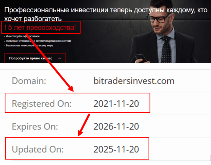 Bitradersinvest возраст 