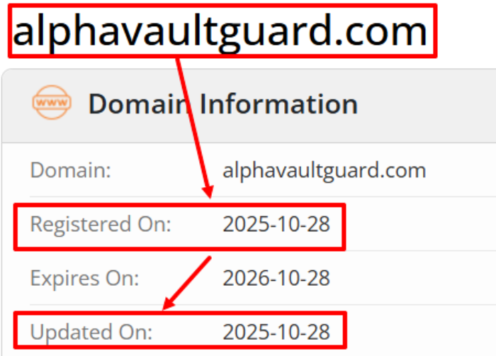 Мошеннический брокер Alphavaultguard (alphavaultguard.com) Отзывы и возврат денег! 6 Alphavaultguard возраст