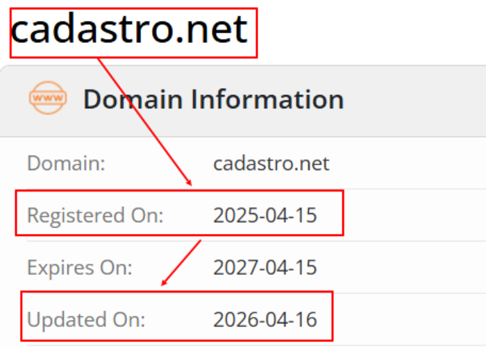 CADASTRO.NET (cadastro.net) мошенники
