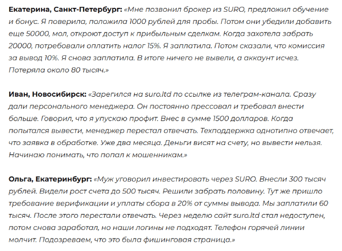 SURO отзывы