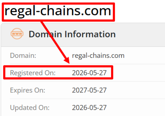 Regal Chains возраст 
