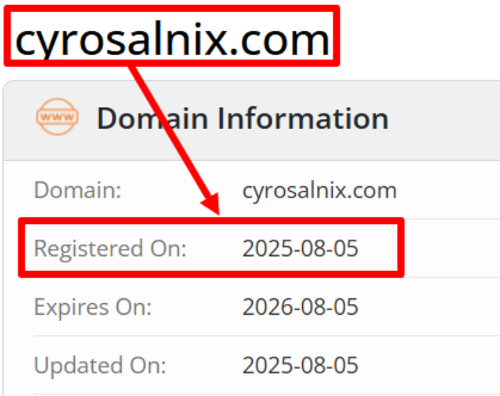 Cyrosalnix возраст 