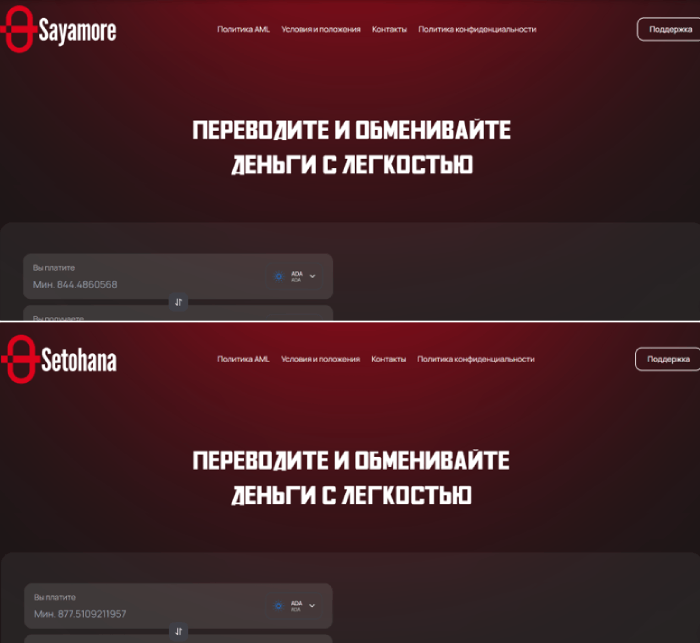 Мошеннический обменник Sayamore (sayamore.com) Отзывы и возврат денег! 6 Sayamore копии