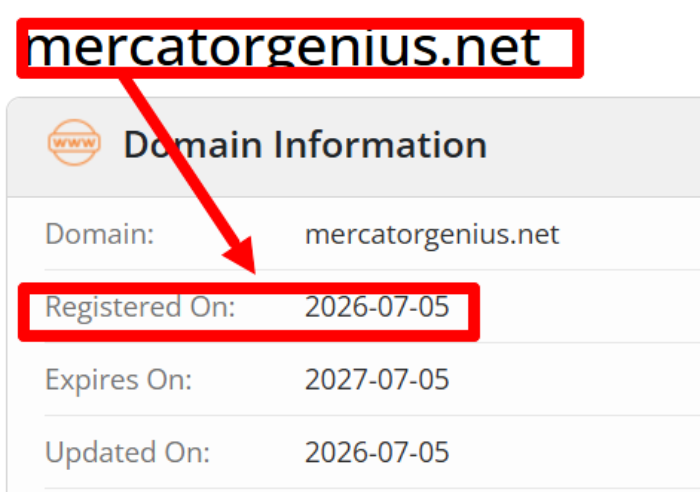 Мошеннический брокер Mercator Genius (mercatorgenius.net) Отзывы и возврат денег! 6 Mercator Genius возраст