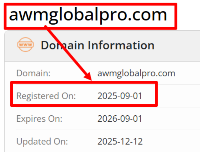 Мошеннический брокер AWMGLOBALPRO (awmglobalpro.com) Отзывы и возврат денег! 6 AWMGLOBALPRO возраст