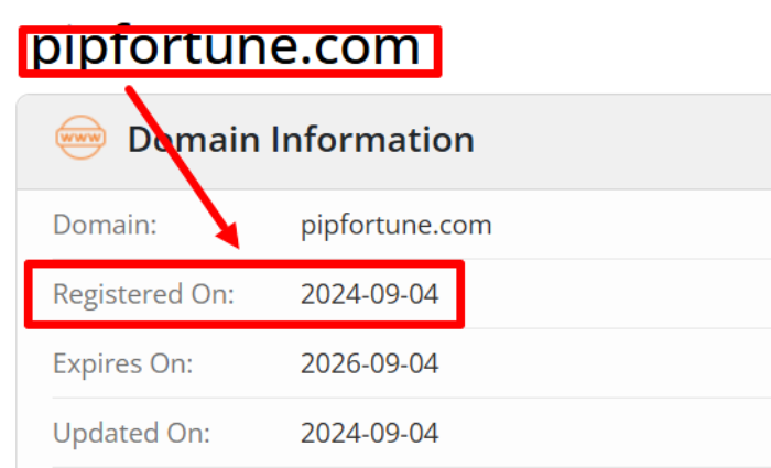 Мошеннический брокер Pipfortune (pipfortune.com) Отзывы и возврат денег! 6 Pipfortune возраст