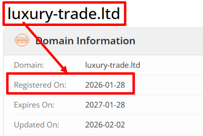 Мошеннический брокер Luxury Trade LTD (luxury-trade.ltd) Отзывы и возврат денег! 6 Luxury Trade LTD возраст