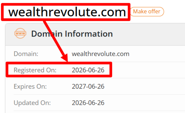 Мошеннический брокер Wealth Revolute (wealthrevolute.com) Отзывы и возврат денег! 6 Wealth Revolute возраст
