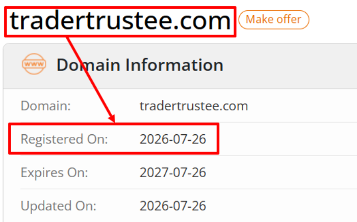 Мошеннический брокер Trader Trustee (tradertrustee.com) Отзывы и возврат денег! 7 Trader Trustee возраст