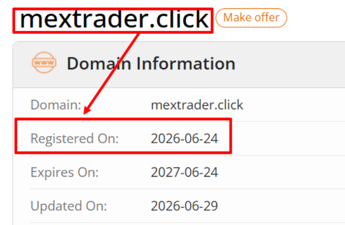 Мошеннический брокер Mextrades (mextrader.click) Отзывы и возврат денег! 6 Mextrades возраст