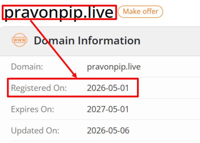 Мошеннический брокер Pravonpip (pravonpip.live) Отзывы и возврат денег! 6 Pravonpip возраст