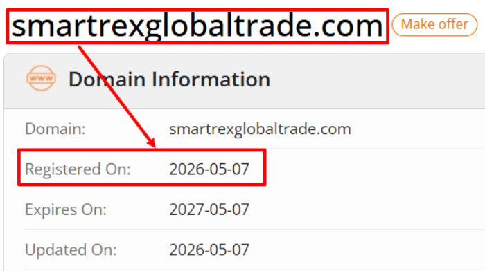 Мошеннический брокер Smartrex-Global Traders (smartrexglobaltrade.com) Отзывы и возврат денег! 6 Smartrex-Global Traders возраст