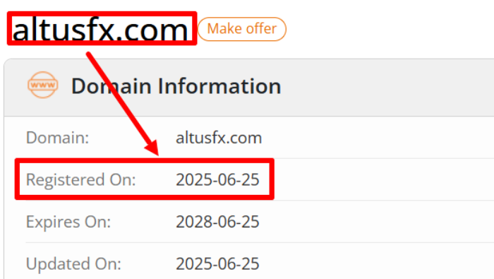 Мошеннический брокер AltusFX (altusfx.com) Отзывы и возврат денег! 6 AltusFX возраст