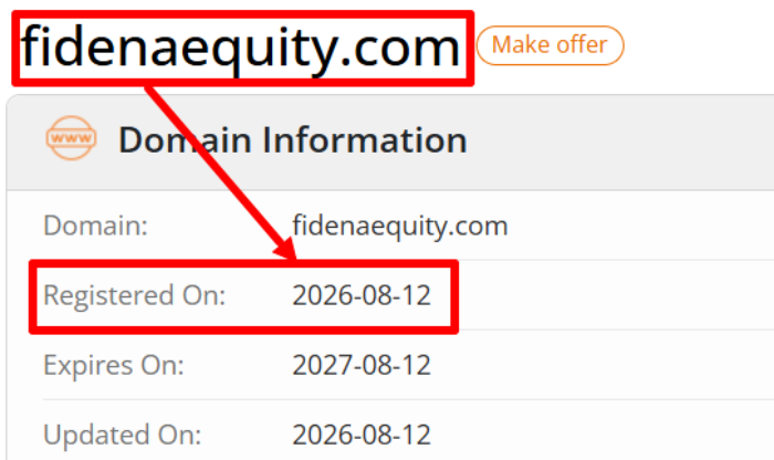 Мошеннический брокер Fidenaequity (fidenaequity.com) Отзывы и возврат денег! 6 Fidenaequity возраст