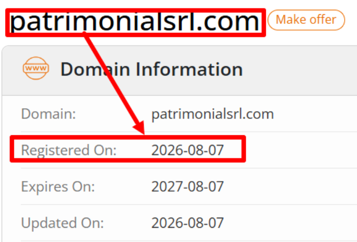 Мошеннический брокер Patrimonialsrl (patrimonialsrl.com) Отзывы и возврат денег! 6 Patrimonialsrl возраст