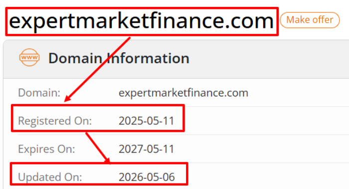 Мошеннический брокер Expert Market Finance (expertmarketfinance.com) Отзывы и возврат денег! 7 Expert Market Finance возраст