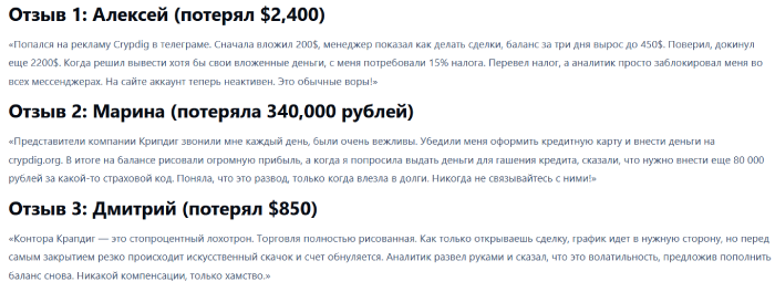 Мошеннический брокер Crypdig (crypdig.org) Отзывы и возврат денег! 8 Crypdig отзывы