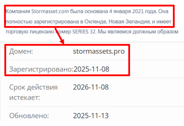 Мошеннический брокер Stormassets (stormassets.pro) Отзывы и возврат денег! 6 Stormassets возраст