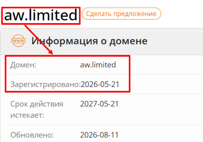 Мошеннический брокер AW Limited (aw.limited) Отзывы и возврат денег! 6 AW Limited возраст