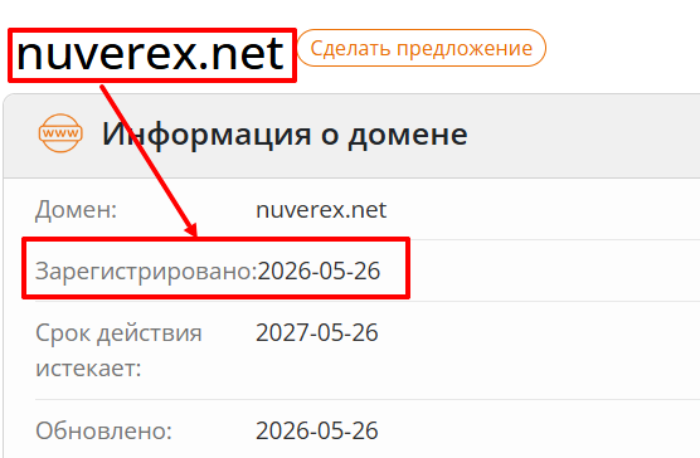 Мошеннический брокер Nuverex (nuverex.net) Отзывы и возврат денег! 6 Nuverex возраст
