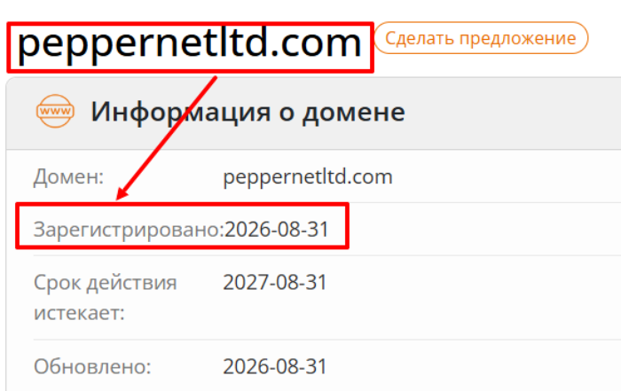 Мошеннический брокер PepperNet Ltd (peppernetltd.com) Отзывы и возврат денег! 6 PepperNet Ltd возраст