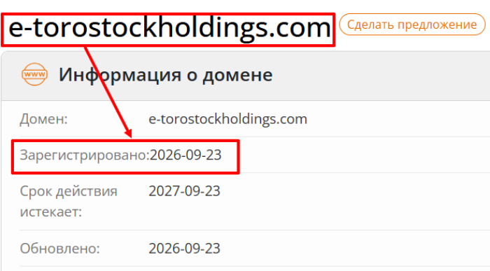 Мошеннический брокер Etoro Stock Group (e-torostockholdings.com) Отзывы и возврат денег! 6 Etoro Stock Group возраст